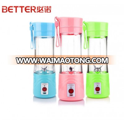 hot selling new model 6blades portable mini electric juicer 380ml travel fruit blender