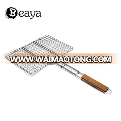 BBQ grill metal wire mesh with handle stainless steel